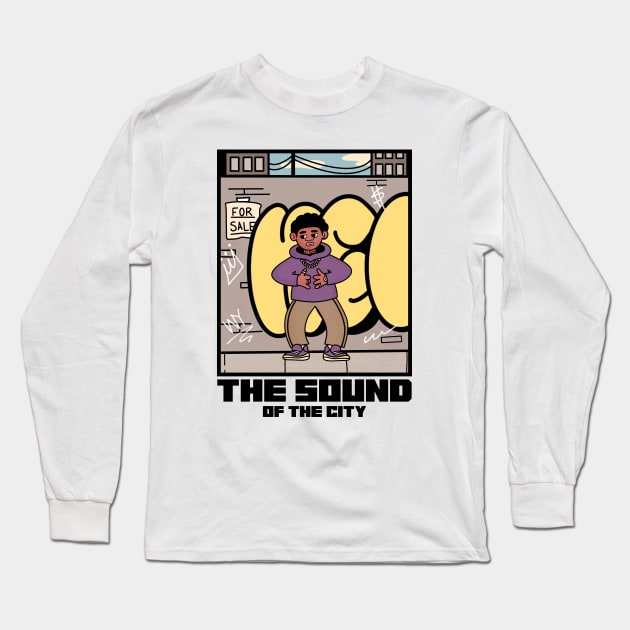 THE SOUND OF CITY Long Sleeve T-Shirt by Milon store